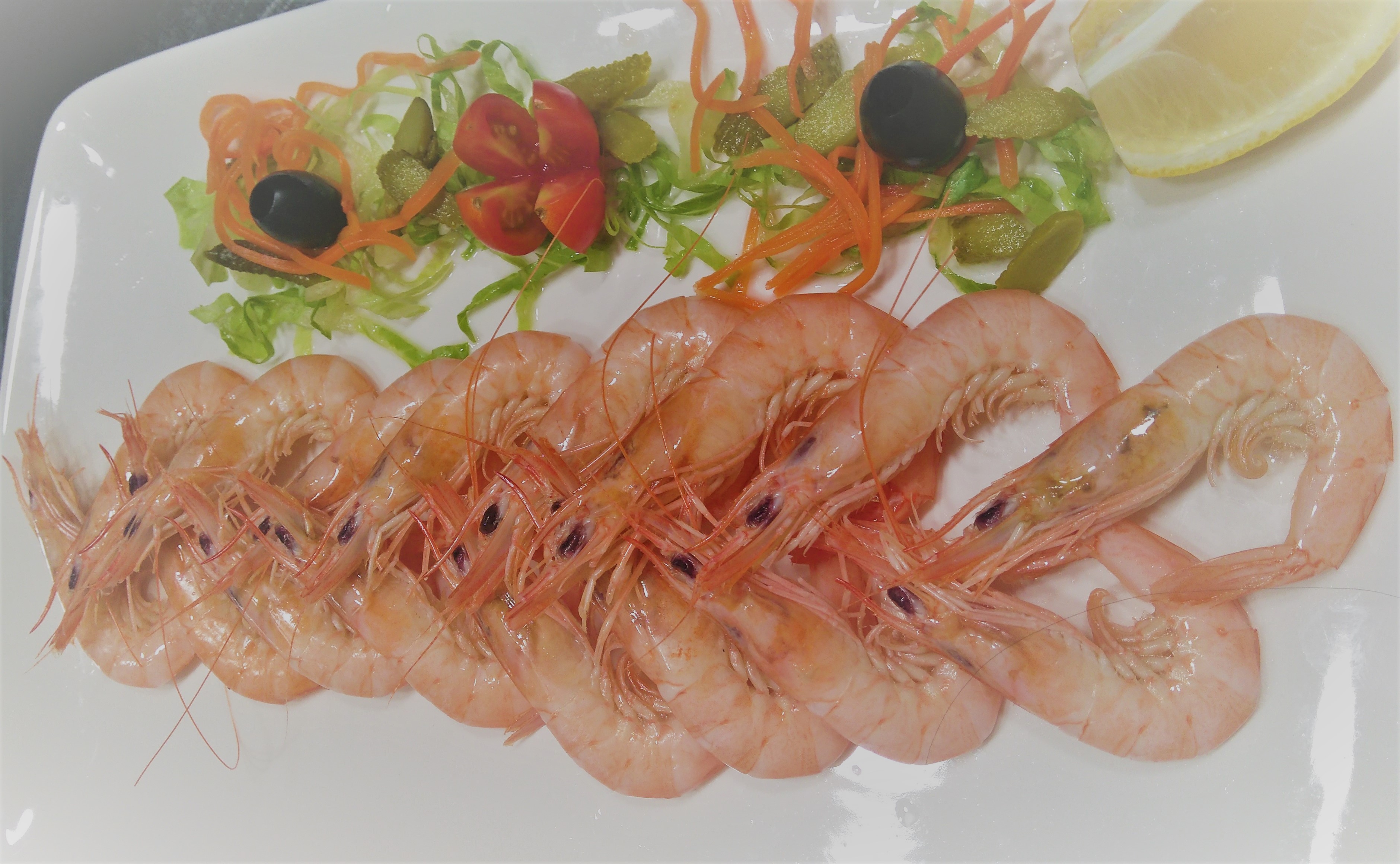 Gambas cocidas